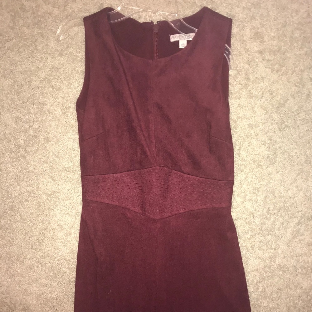 Eve Mendel Maroon Suede Dress